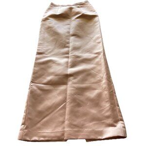 Vintage Pinky & Me Skirt Womens Size 4 Pink Formal Satin Long Maxi Lined Back